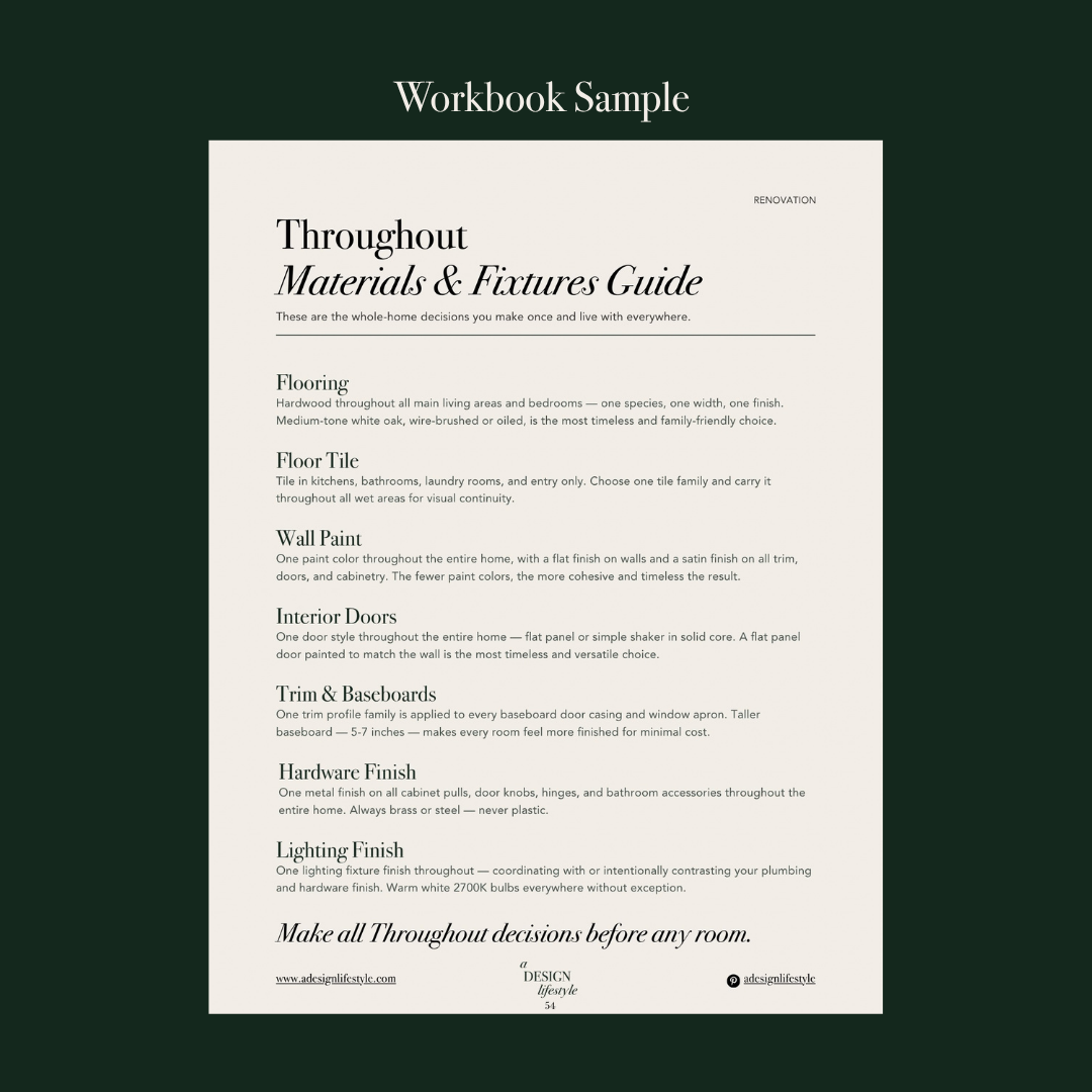 The Renovation Standard Toolkit