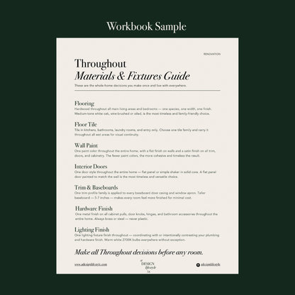 The Renovation Standard Toolkit