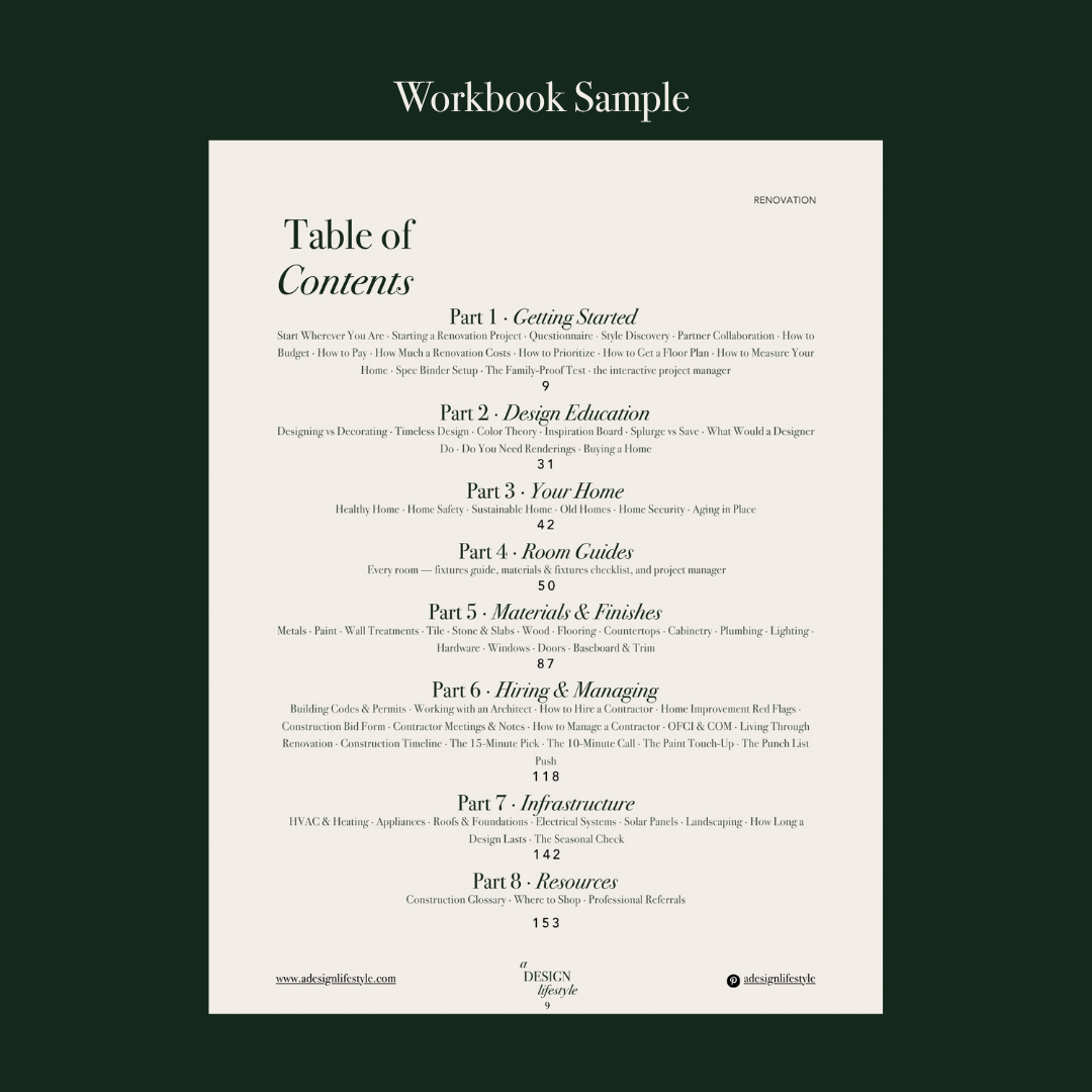 The Renovation Standard Toolkit