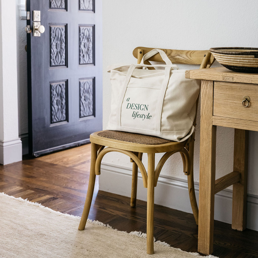 The Lifestyle Tote — family entryway landing zone